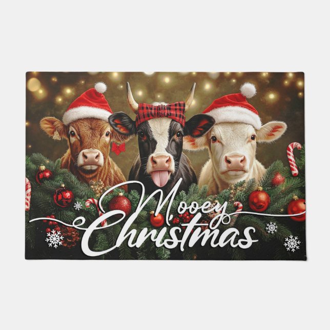 Glückliche Weihnachts-Feiertage Türmatte – Festlic (Vorderseite)