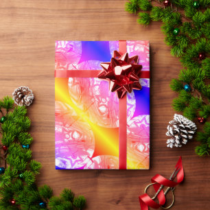 Glückliche Weihnachts-hübsche Blasen Geschenkpapier