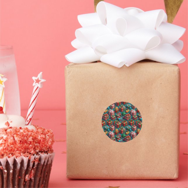 Glückliche Weihnachtsgeschenke 10 - Aufkleber (Party)