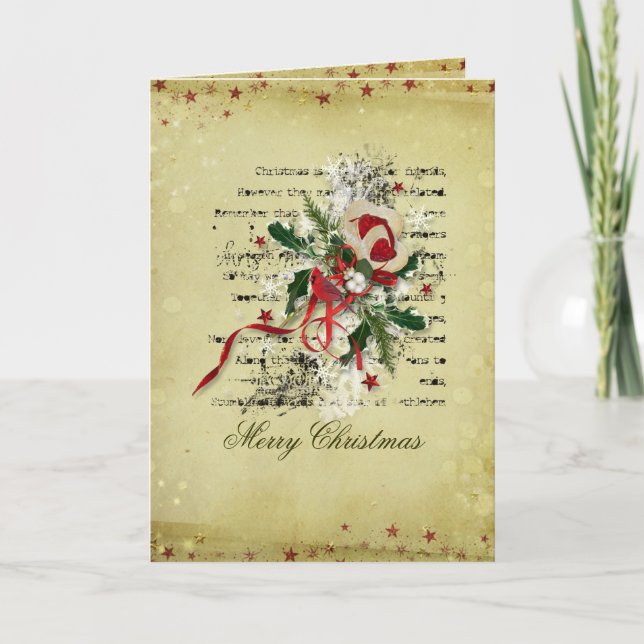 Glückliche Weihnachtskarte Feiertagskarte (Vorderseite)