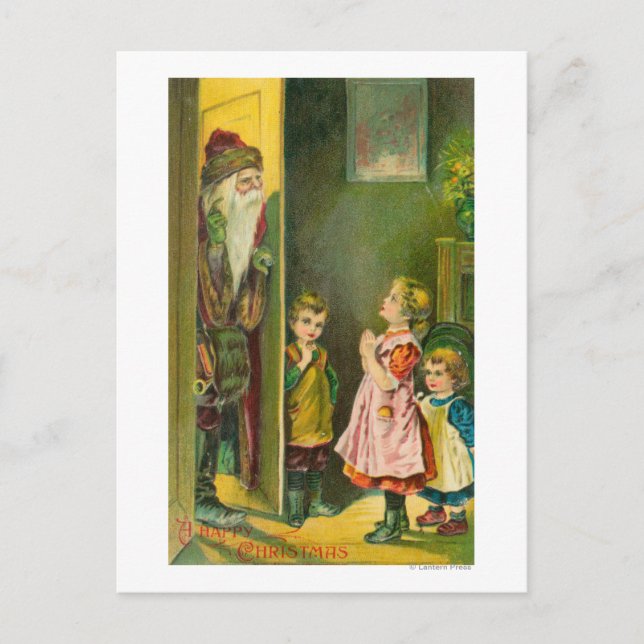 Glückliche Weihnachtskinder, die Weihnachten Gelas (Vorderseite)