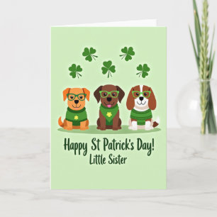 Glückliche Welpen Glückliches St. Patricks-Karten Karte