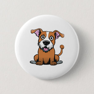 Glückliche Welpen-Parade Button