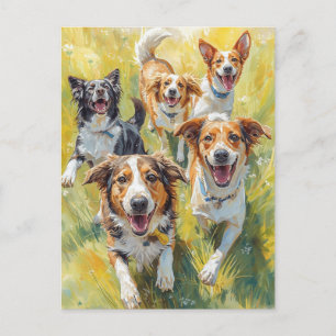 Glückliche Welpen Postkarte