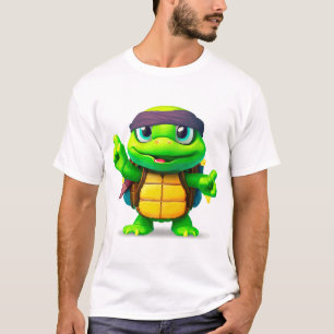 Glückliche Whimsical Schildkröte Zurück zur Schule T-Shirt