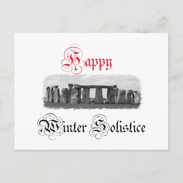 Glückliche Winter-Sonnenwende Stonehenge Postkarte (Vorderseite)