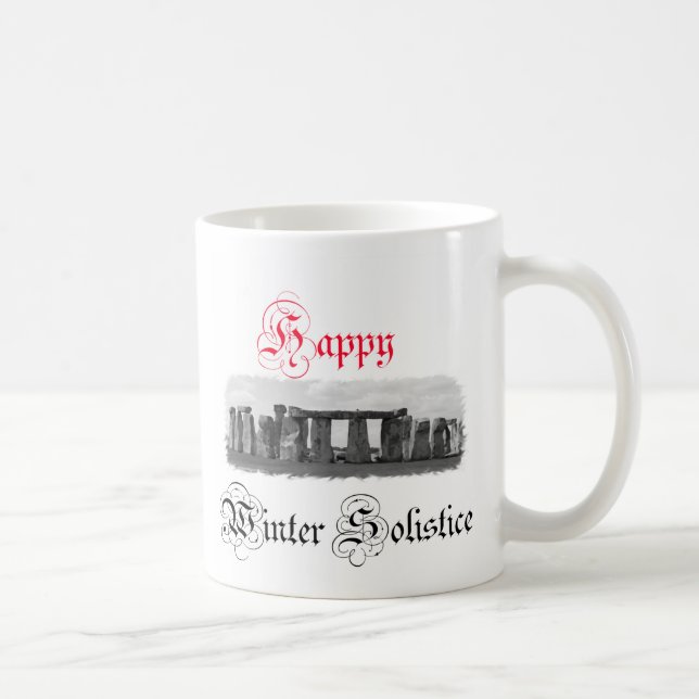 Glückliche Winter-Sonnenwende Stonehenge Tasse (Rechts)