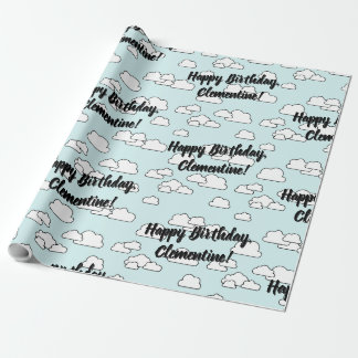 Glückliche Wolken Geschenkpapier