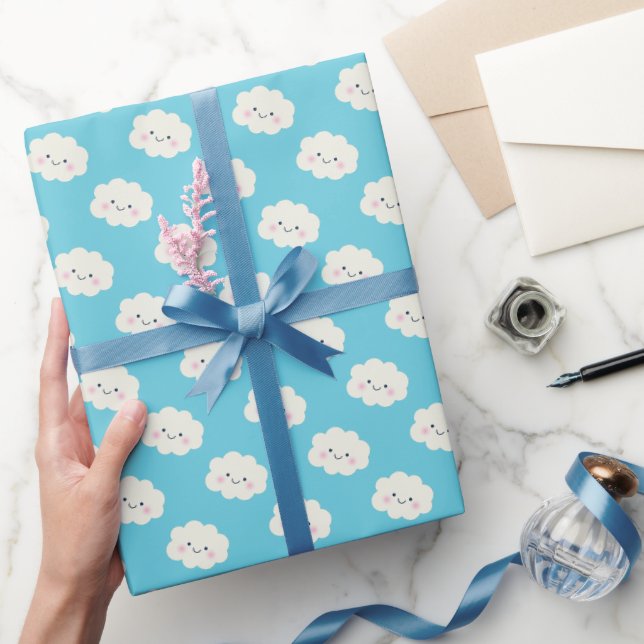 Glückliche Wolken Geschenkpapier (Schenken)