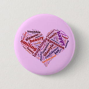 Glückliche Worte Button