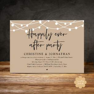 Glückliche Zeit nach der Hochzeit Party, Braune Ho Einladung