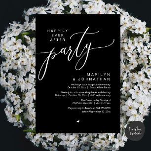 Glückliche-Zeit-nach-der-Hochzeit-Party Hochzeitsf Einladung