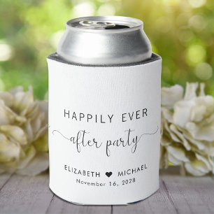 Glückliche-Zeit-nach-der-Hochzeit-Party Weiße Hoch Dosenkühler