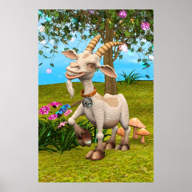 Glückliche Ziege Poster (Vorne)