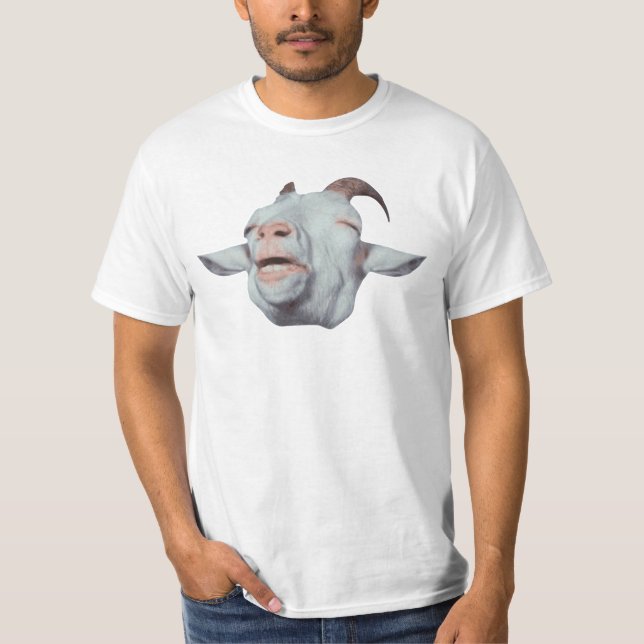 Glückliche Ziege wird verblaßt T-Shirt (Vorderseite)