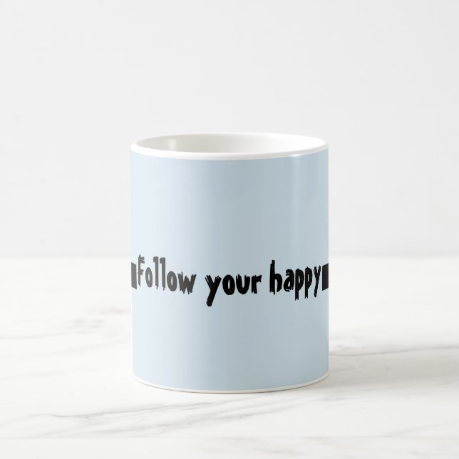 Glückliche Zitat-Kaffee-Tasse Tasse (Mittel)