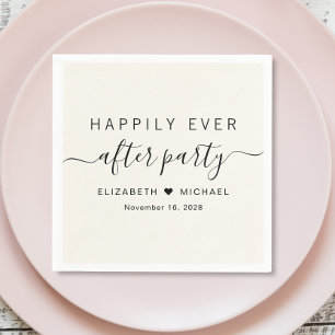 Glückliche-Zukunft-Feier-Cream-Hochzeitsempfang Serviette