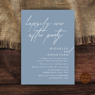 Glückliche-Zukunft-Party, Moderne Minimal-Hochzeit Einladung
