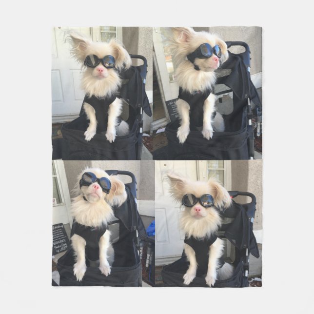 Glückliche zweite Chance am Leben-Decken-Medium Fleecedecke (Vorderseite)