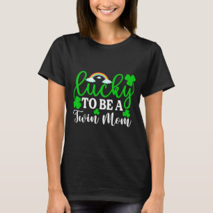 Glückliche Zwillingsmama-Shirt Lustiges St. Patric T-Shirt
