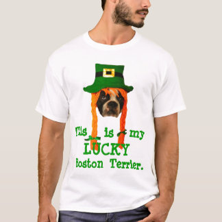 GLÜCKLICHEN Boston-Terrier-St Patrick TagesT-Shirt T-Shirt