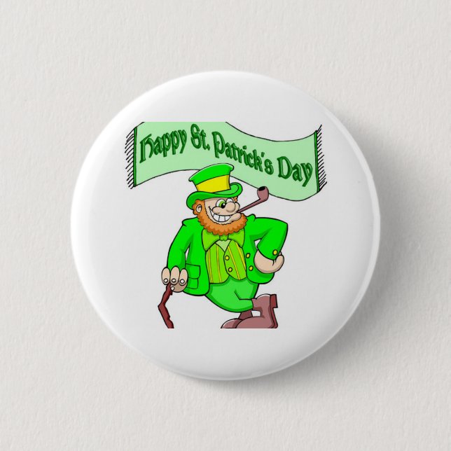 Glücklichen St Patrick Button (Vorderseite)