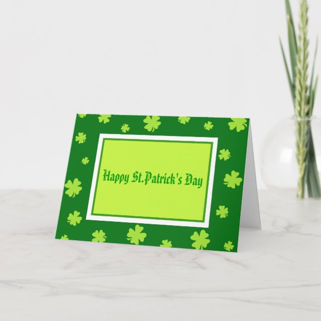 Glücklichen St Patrick Tag - Karte (Vorderseite)