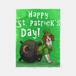 Glücklichen St Patrick Tageshund Fleecedecke