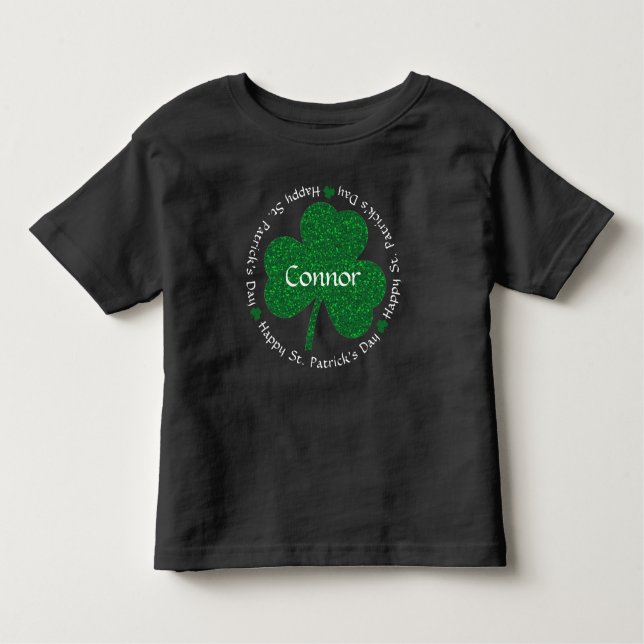 Glücklichen St Patrick Tagesindividueller Name Kleinkind T-shirt (Vorderseite)