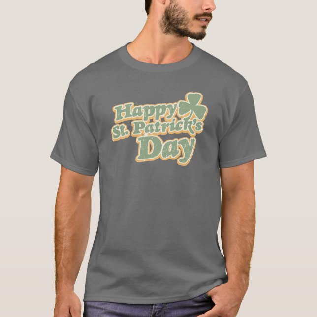 Glücklichen St Patrick TagesKleeblatt-T - Shirt (Vorderseite)