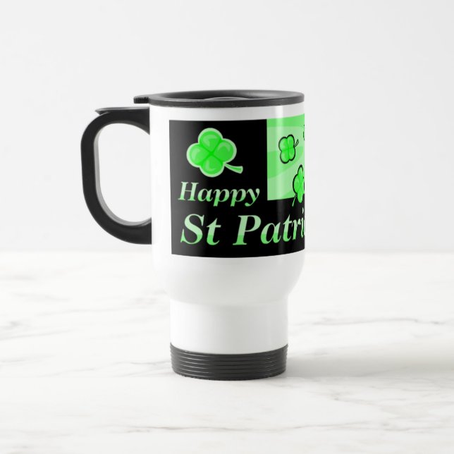 Glücklichen St Patrick TagesTasse Reisebecher (Links)
