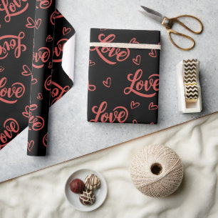 glücklichen valentinstag liebe dich geschenkpapier