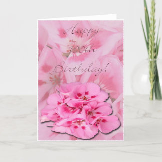 Glücklicher 100. Geburtstag/Hydrangeas Karte