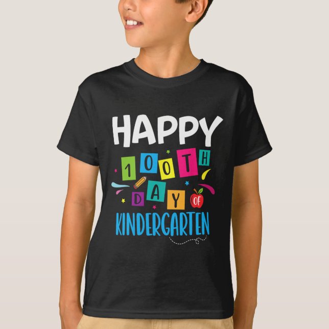 Glücklicher 100. Kindergartenlehrertag 1 T-Shirt (Vorderseite)