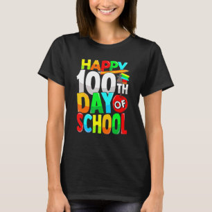 Glücklicher 100. Schullehrer Kinder glücklich 100  T-Shirt