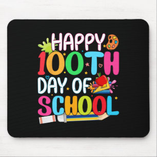 Glücklicher 100. Schullehrer Kinderhapp Mousepad