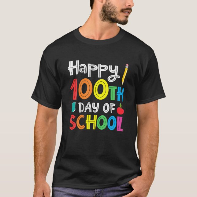 Glücklicher 100. Schullehrertag T-Shirt (Vorderseite)