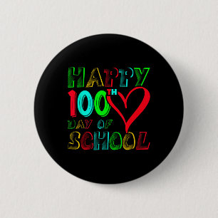 Glücklicher 100. Schultag 100 Tage Süße Schüler B Button