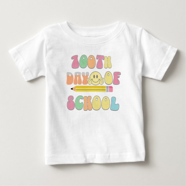 glücklicher 100. Schultag Baby T-shirt (Vorderseite)