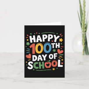 Glücklicher 100. Schultag farbenfroh 100 Tage Smar Karte