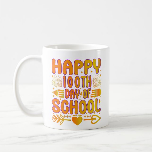 Glücklicher 100. Schultag - Kaffeetasse (Links)