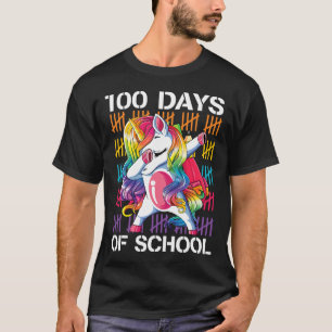 Glücklicher 100. Schultag Lehrer 100 Tage Einhorn T-Shirt