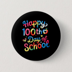 Glücklicher 100. Schultag Lehrer 100 Tage schlauer Button