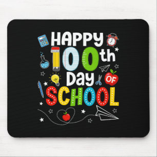 Glücklicher 100. Schultag Lehrer 100 Tage Schule Mousepad