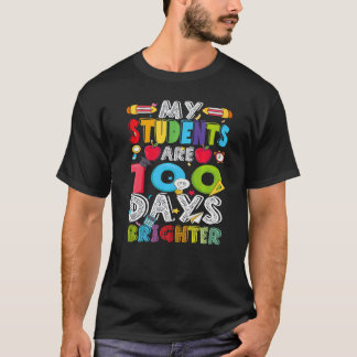 Glücklicher 100. Schultag Lehrer Schüler 100 Tage T-Shirt