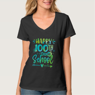 Glücklicher 100. Schultag Tie-Dye-Regenbogen 100 T T-Shirt