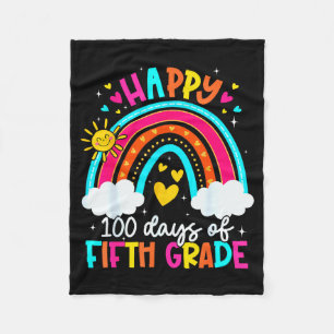 Glücklicher 100. Tag der 5. Klasse Kinder Lehrer 1 Fleecedecke
