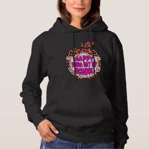 Glücklicher 100. Tag der virtuellen Schule Lehrer Hoodie