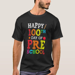 Glücklicher 100. Tag der Vorschule farbenfroh zurü T-Shirt