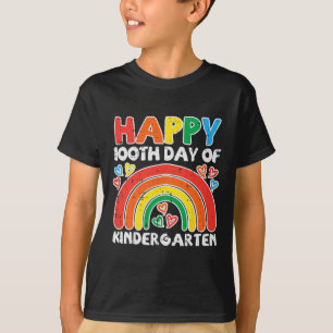 Glücklicher 100. Tag des Kindergartens Regenbogen T-Shirt